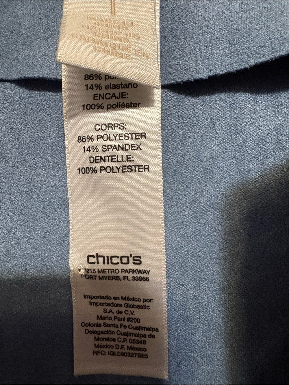 Chico's Light Blue Suede Fringe cardigan - Picture 5 of 6